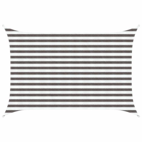 Voile d'ombre Gris clair et blanc 2 x 3,5 m HDPE 616934616934