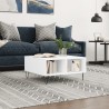 Table basse blanc 60x60x30 cm bois d'ingénierie 616937616937