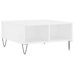 Table basse blanc 60x60x30 cm bois d'ingénierie 616937616937