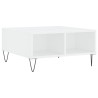 Table basse blanc 60x60x30 cm bois d'ingénierie 616937616937
