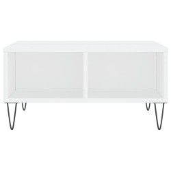 Table basse blanc 60x60x30 cm bois d'ingénierie 616937616937