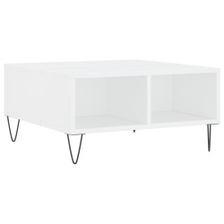 Table basse blanc 60x60x30 cm bois d'ingénierie 616937616937