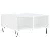 Table basse blanc 60x60x30 cm bois d'ingénierie 616937616937