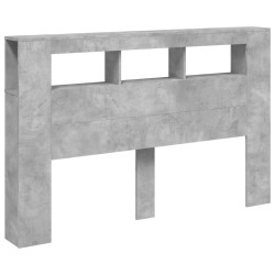 Tête de lit à LED gris béton 160x18,5x103,5cm bois d'ingénierie 616938616938