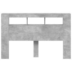 Tête de lit à LED gris béton 160x18,5x103,5cm bois d'ingénierie 616938616938