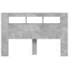 Tête de lit à LED gris béton 160x18,5x103,5cm bois d'ingénierie 616938616938