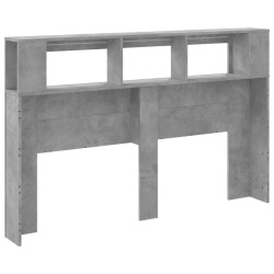 Tête de lit à LED gris béton 160x18,5x103,5cm bois d'ingénierie 616938616938
