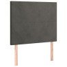 Tête de lit Gris foncé 100x5x118/128 cm Velours 616940616940