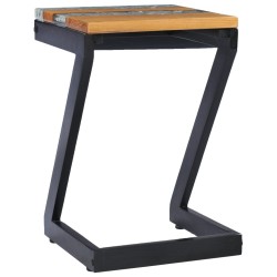 Table basse 30x30x50 cm Bois de teck massif et polyrésine 616941616941