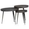 Table basse 3 pcs en bois d'ingénierie noir 616942616942