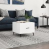 Table basse blanc brillant 50x50x40 cm bois d'ingénierie 616944616944