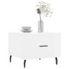 Table basse blanc brillant 50x50x40 cm bois d'ingénierie 616944616944