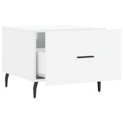 Table basse blanc brillant 50x50x40 cm bois d'ingénierie 616944616944