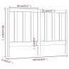 Tête de lit Marron miel 126x4x100 cm Bois massif de pin 616946616946