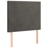 Tête de lit à LED Gris foncé 100x5x118/128 cm Velours 616947616947