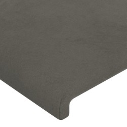 Tête de lit à LED Gris foncé 100x5x118/128 cm Velours 616947616947