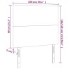 Tête de lit à LED Gris foncé 100x5x118/128 cm Velours 616947616947