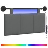 Tête de lit suspendue Avec lumière LED Gris foncé Tissu 616949616949