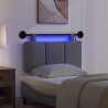Tête de lit suspendue Avec lumière LED Gris foncé Tissu 616949616949