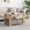 Table basse Chêne artisanal 77 x 55 x 42 cm Bois d'ingénierie 616952616952