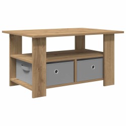 Table basse Chêne artisanal 77 x 55 x 42 cm Bois d'ingénierie 616952616952