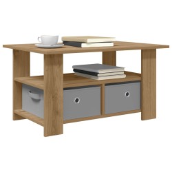 Table basse Chêne artisanal 77 x 55 x 42 cm Bois d'ingénierie 616952616952