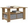 Table basse Chêne artisanal 77 x 55 x 42 cm Bois d'ingénierie 616952616952