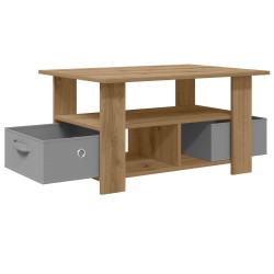 Table basse Chêne artisanal 77 x 55 x 42 cm Bois d'ingénierie 616952616952