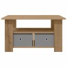 Table basse Chêne artisanal 77 x 55 x 42 cm Bois d'ingénierie 616952616952