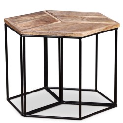 Table basse Bois de manguier massif 56x48x40 cm 616954616954