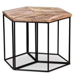 Table basse Bois de manguier massif 56x48x40 cm 616954616954