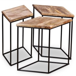 Table basse Bois de manguier massif 56x48x40 cm 616954616954