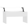 Table basse blanc brillant 80x50,5x41,5 cm bois d'ingénierie 616955616955