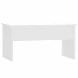 Table basse blanc brillant 80x50,5x41,5 cm bois d'ingénierie 616955616955