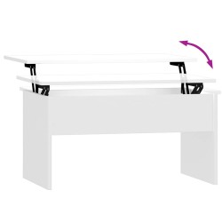 Table basse blanc brillant 80x50,5x41,5 cm bois d'ingénierie 616955616955