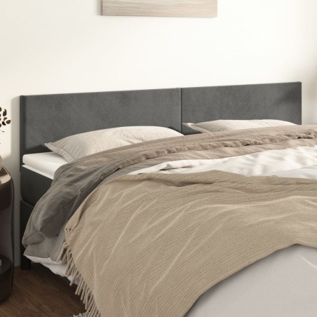 Têtes de lit Gris foncé 200x5x78/88 cm Velours 616959616959