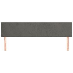 Têtes de lit Gris foncé 200x5x78/88 cm Velours 616959616959
