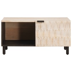 Table basse Blanc 80 x 50 x 40 cm Bois de mangue massif 616960616960