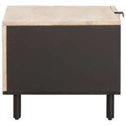 Table basse Blanc 80 x 50 x 40 cm Bois de mangue massif 616960616960