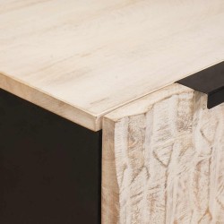 Table basse Blanc 80 x 50 x 40 cm Bois de mangue massif 616960616960