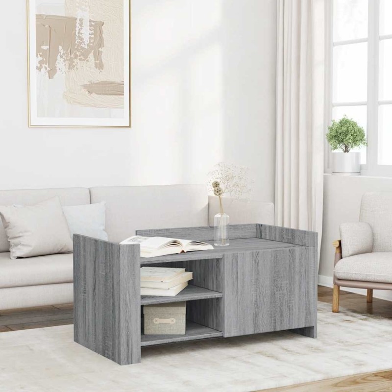 Table basse sonoma gris 100x50x50 cm bois d'ingénierie 616962616962