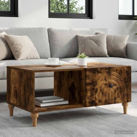 Table basse Chêne fumé 90 x 50 x 40 cm Bois d'ingénierie 616964616964