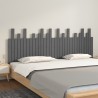 Tête de lit murale Gris 204x3x80 cm Bois massif de pin 616967616967