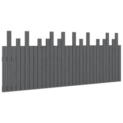 Tête de lit murale Gris 204x3x80 cm Bois massif de pin 616967616967