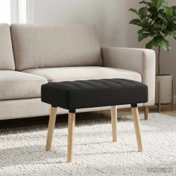Banc capitonné canal Noir 60 x 40 x 45 cm Tissu 616974616974