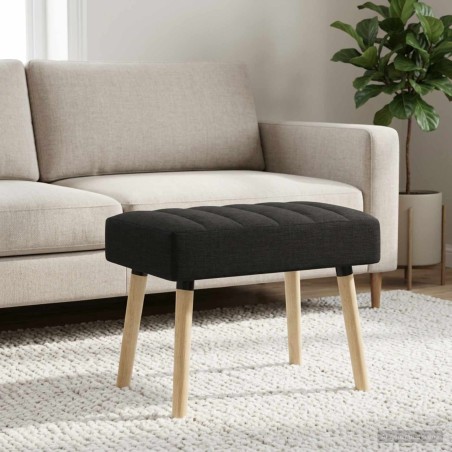 Banc capitonné canal Noir 60 x 40 x 45 cm Tissu 616974616974