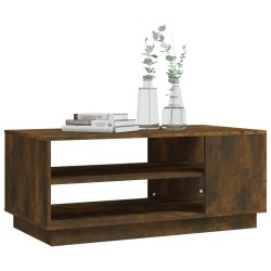 Table basse chêne fumé 102x55x43 cm bois d'ingénierie 616975616975