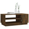 Table basse chêne fumé 102x55x43 cm bois d'ingénierie 616975616975