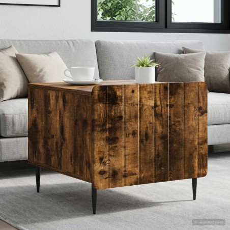 Table basse Chêne fumé 49 x 50 x 42 cm Bois d'ingénierie 616976616976