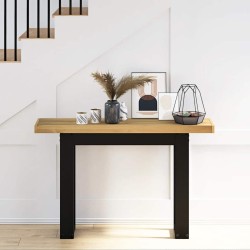 Table console NOAIN pieds en forme de U 120x30x75 cm massif pin 616977616977